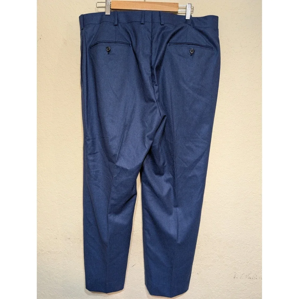 Ben Silver Charleston 46L Mid-Blue Mélange Flannel Suit Vitale Barberis Canonico